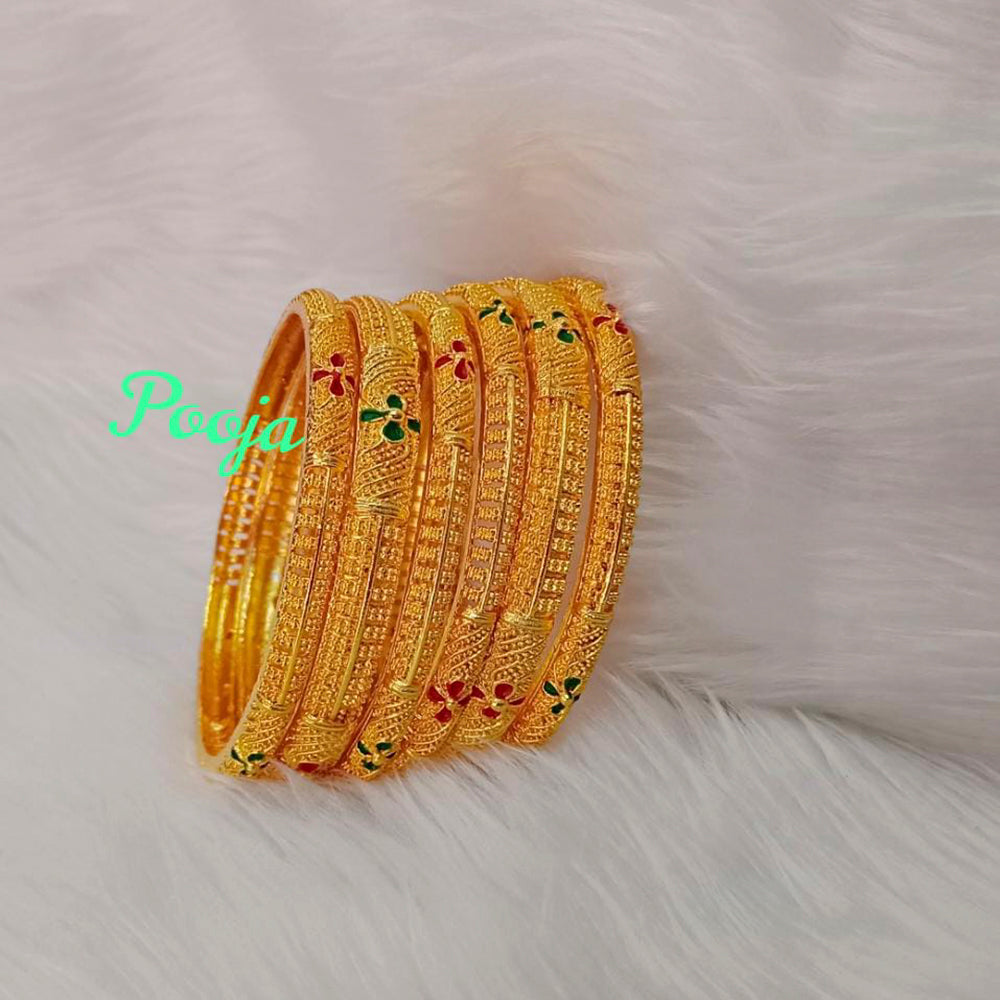 Pooja Bangles Gold Plated Bangles Set