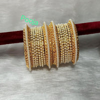 Pooja Bangles Gold Plated Pearl Bangles Set