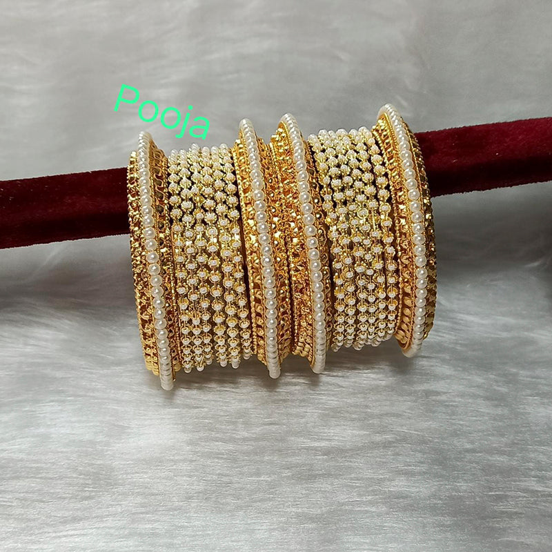 Pearl gold online bangles with price