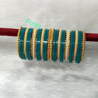 Pooja Bangles Gold Plated Acrylic Bangles Set