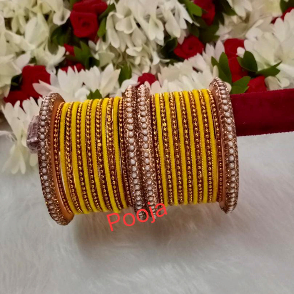 Pooja Bangles Gold Plated Thread Bangles Set