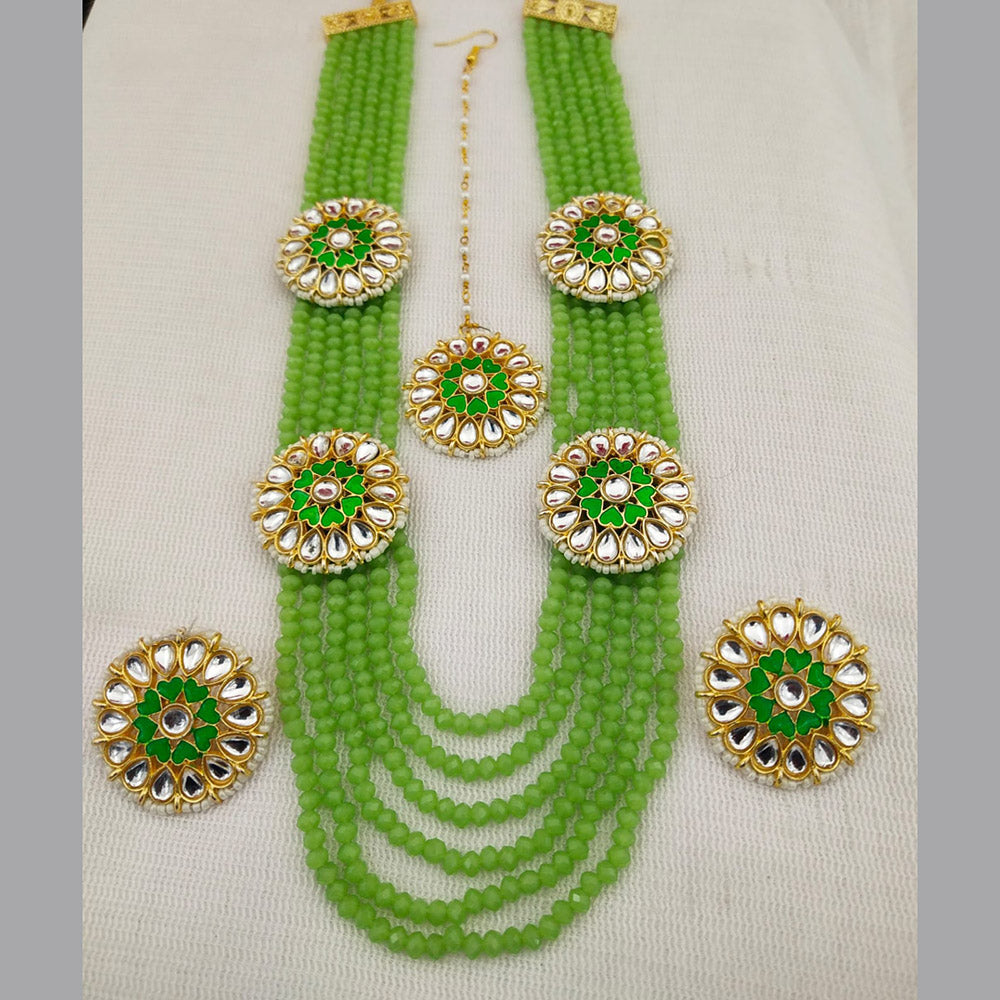 Parrot green sale necklace set