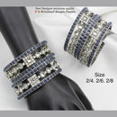 Pooja Bangles Silver Plated Pota Stone Bangles