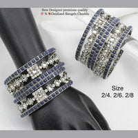 Pooja Bangles Silver Plated Pota Stone Bangles