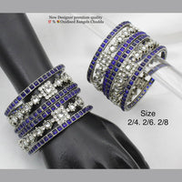 Pooja Bangles Silver Plated Pota Stone Bangles