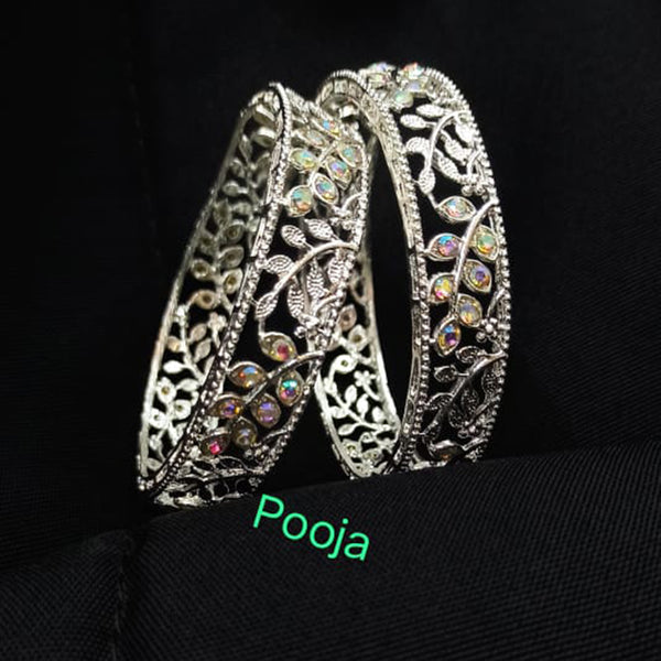 Pooja Bangles Silver Plated Bangle Set