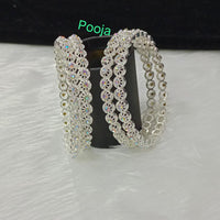Pooja Bangles Silver Plated Bangles Set