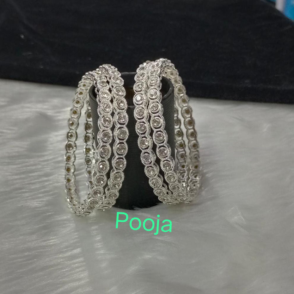 Pooja Bangles Silver Plated Bangles Set