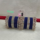 Pooja Bangles Silver Plated Mirror Velvet Bangle Set