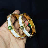 Pooja Bangles Gold Plated Beads Bangles Set