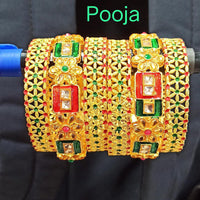 Pooja Bangles Gold Plated Meenakari Bangles Set