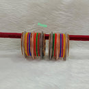 Pooja Bangles Mix Plated Thread Bangles Set