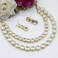 Pooja Bangles Gold Plated Kundan Stone Necklace Set