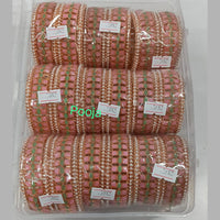 Pooja Bangles Gold Plated Pota Stone Bangles Set