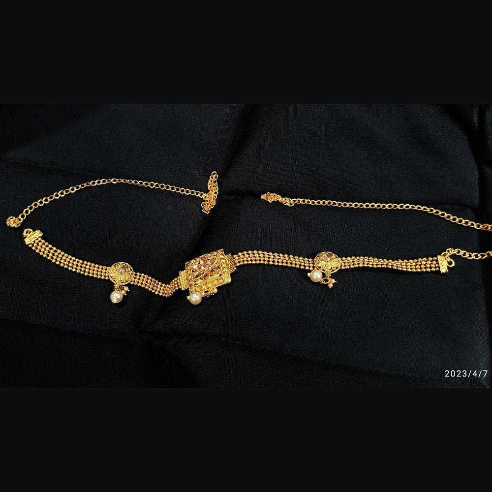 Pooja Bangles Gold Plated Pota Stone Kamarband