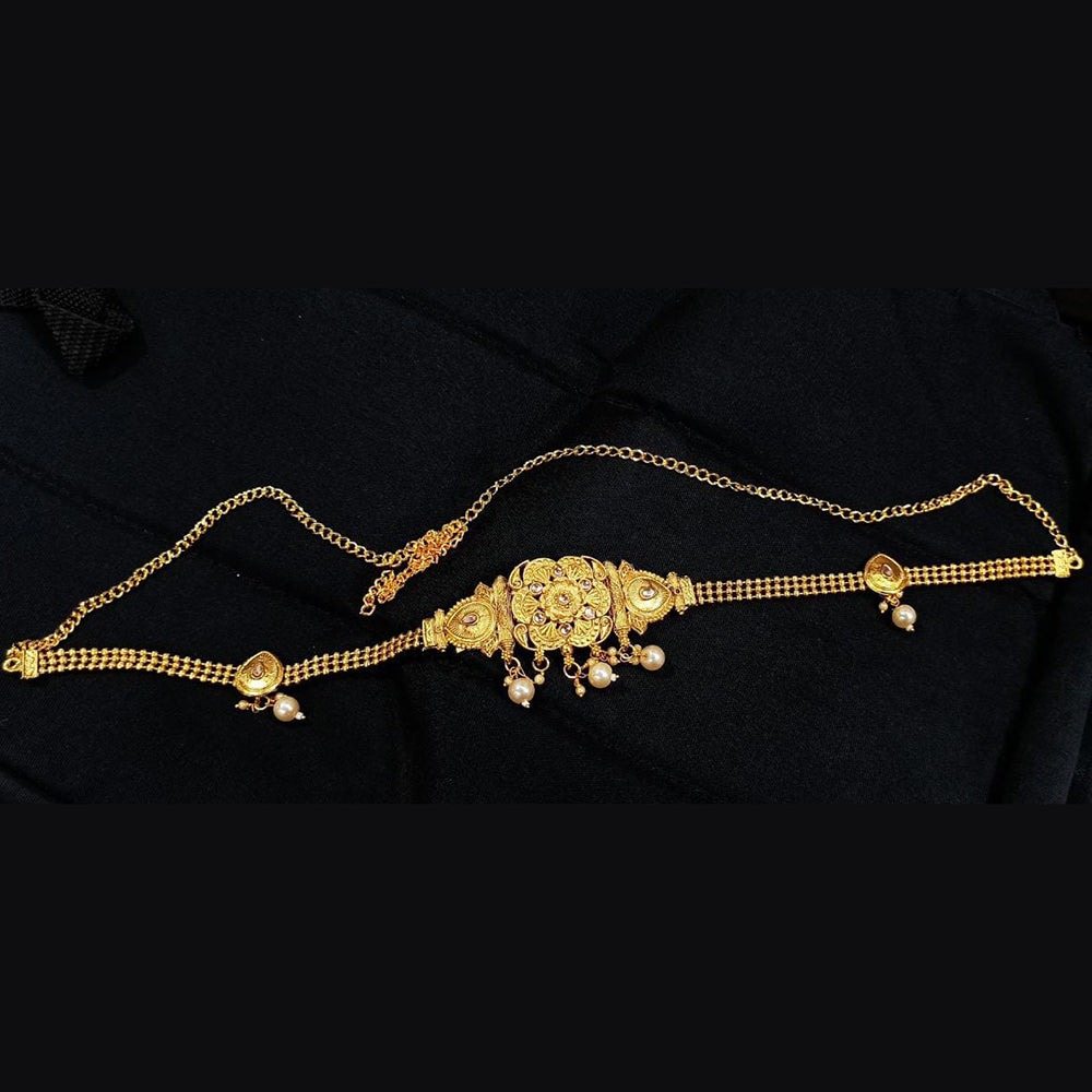 Pooja Bangles Gold Plated Pota Stone Kamarband