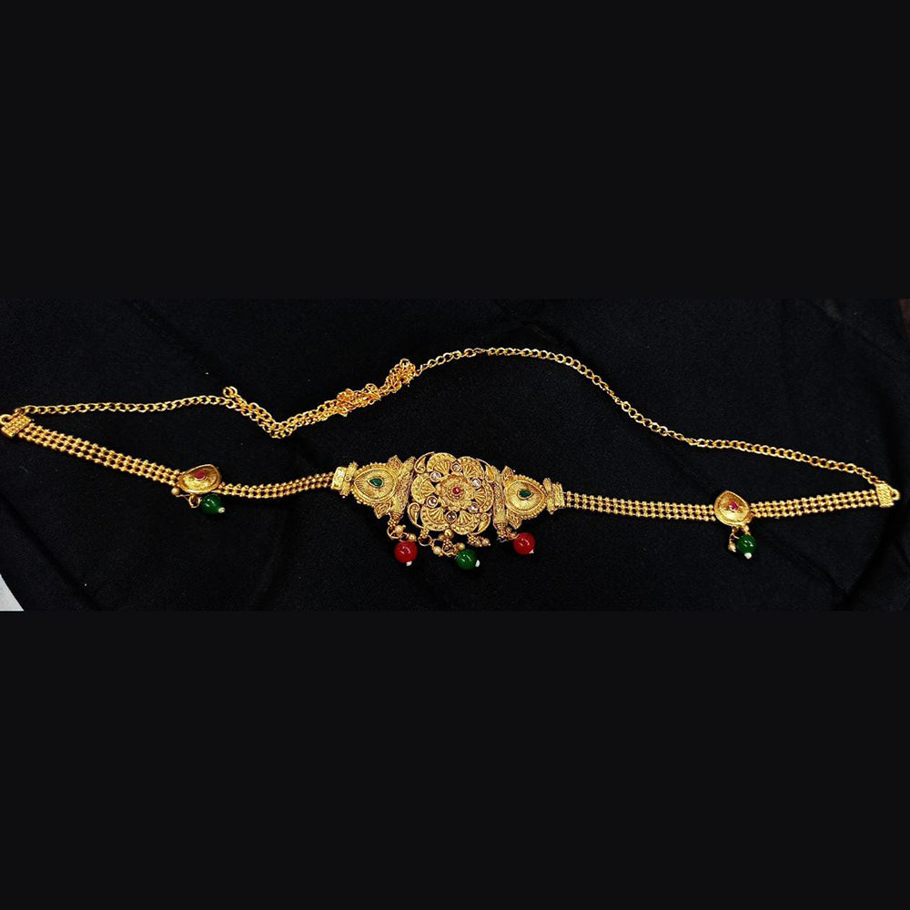 Pooja Bangles Gold Plated Pota Stone Kamarband