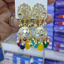 Pooja Bangles Gold Plated Mirror Jhumki Earrings
