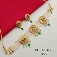 Pooja Bangles Gold Plated Choker Necklace Set