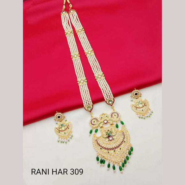 Pooja Bangles Gold Plated Long Necklace Set