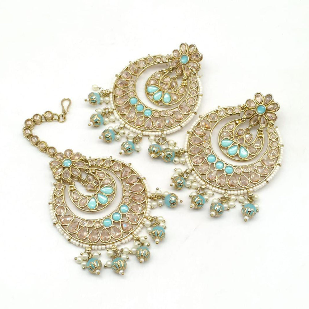 Pooja Bangles Earrings and Maang Tikka set