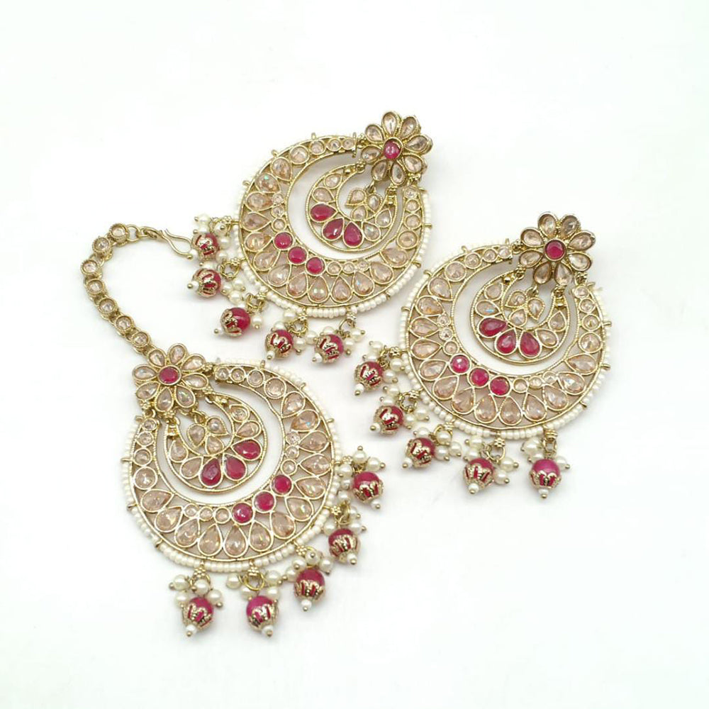 Pooja Bangles Earrings and Maang Tikka set