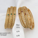 Pooja Bangles Gold Plated Kundan Bangles Set