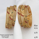 Pooja Bangles Gold Plated Kundan Bangles Set
