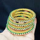Pooja Bangles Gold Plated Kundan Bangles Set