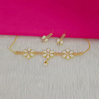 Pooja Bangles Gold Plated Choker Necklace Set