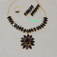 Pooja Bangles Gold Plated Crystal Stone Combo Set