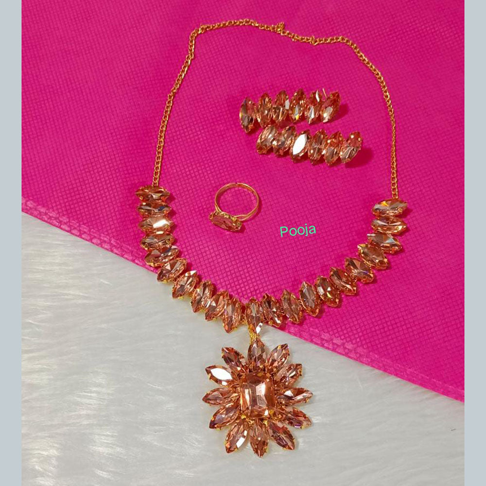 Pooja Bangles Gold Plated Crystal Stone Combo Set