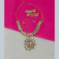 Pooja Bangles Gold Plated Crystal Stone Combo Set