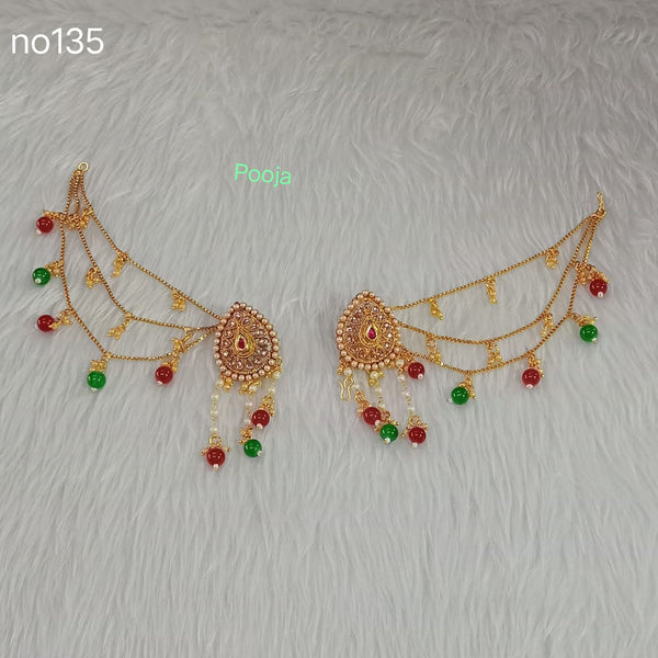 Pooja Bangles Gold Plated Kanchain Earrings