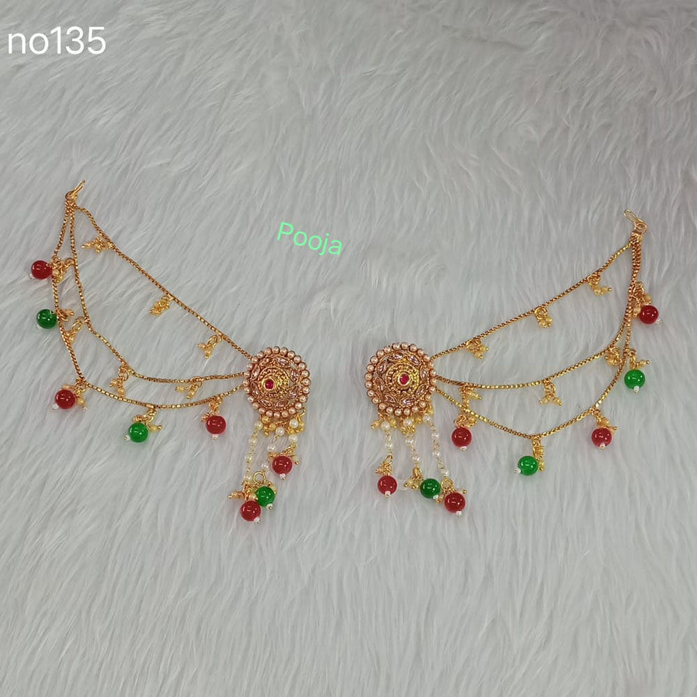 Pooja Bangles Gold Plated Kanchain Earrings