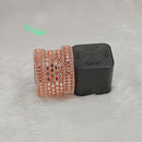 Pooja Bangles Rose Gold Plated Mirror Bangle Set