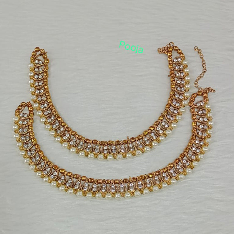 Pooja Bangles Gold Plated Austrian Stone Payal