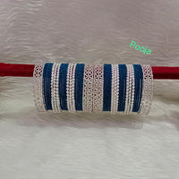 Pooja Bangles Silver Plated Velvet Bangles Set