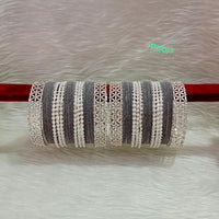 Pooja Bangles Silver Plated Velvet Bangles Set