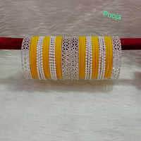 Pooja Bangles Silver Plated Velvet Bangles Set