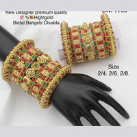 Pooja Bangles Gold Plated Bridal Bangles set