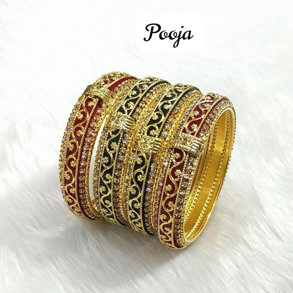 Pooja Bangles Gold Plated Bangles Set