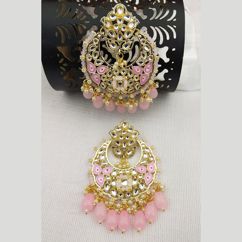 Pooja Bangles Gold Plated Kundan Stone Dangler Earrings