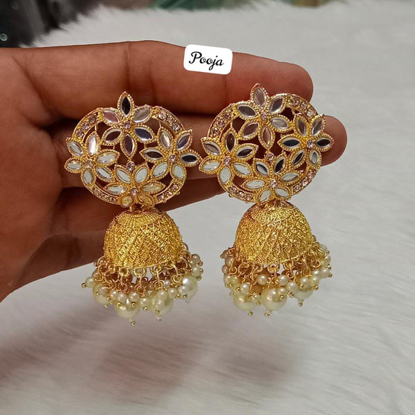 Pooja Bangles Gold Plated Jhumki Earrings