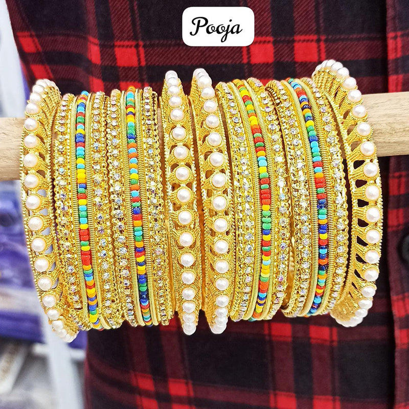 Pooja Bangles Gold Plated  Bangle Set