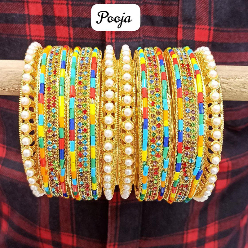 Pooja Bangles Gold Plated  Bangle Set