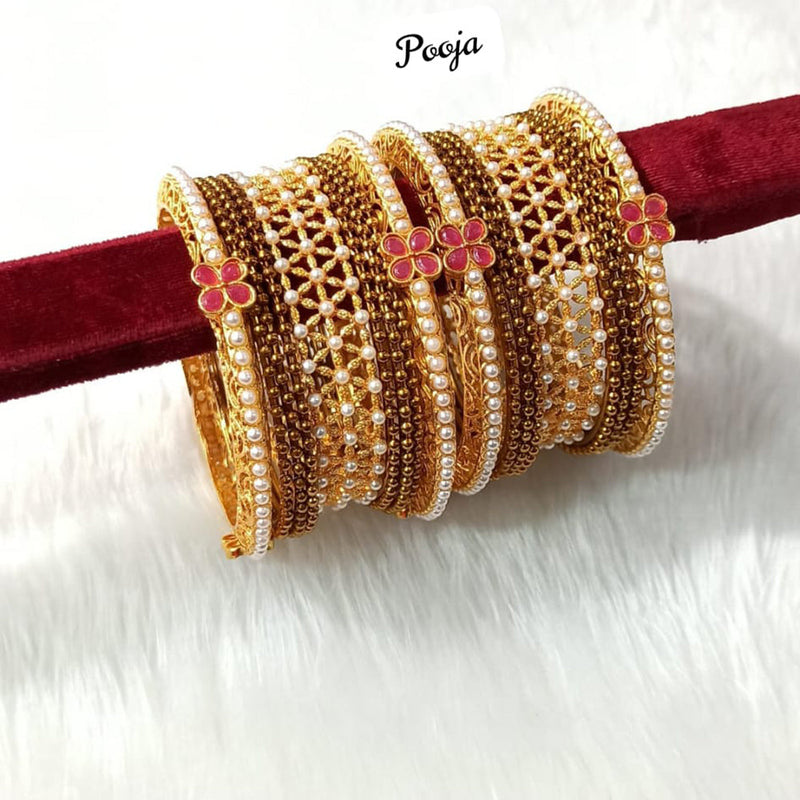 Pooja Bangles Gold Plated  Bangle Set