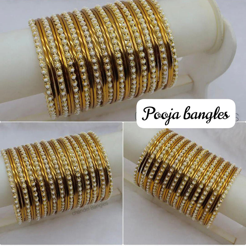 Pooja Bangles Gold Plated  Bangle Set