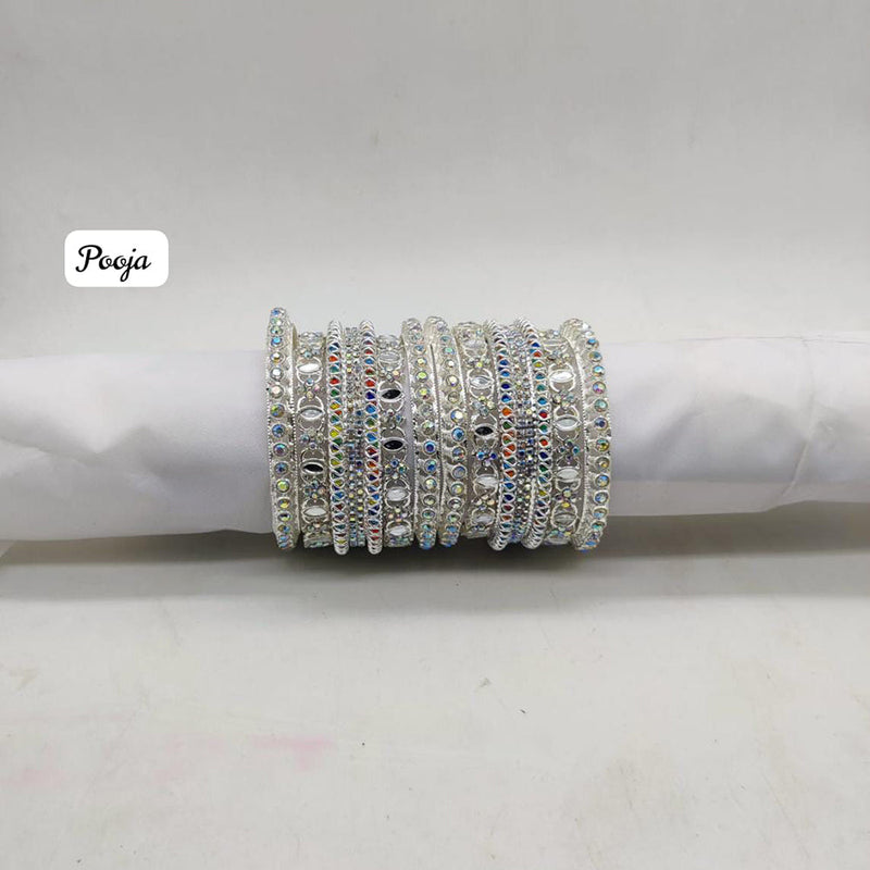 Pooja Bangles Silver Plated Bangles Set