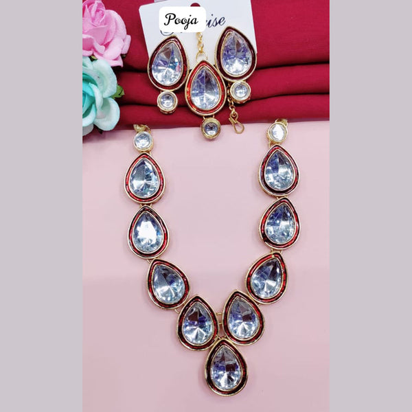 Pooja Bangles Crystal Necklace Set